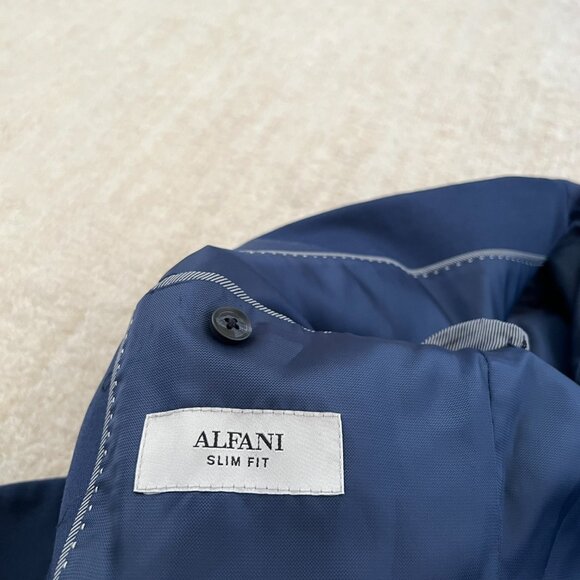 Alfani Slim Fit Blue Suit Jacket 40R - Picture 2 of 10